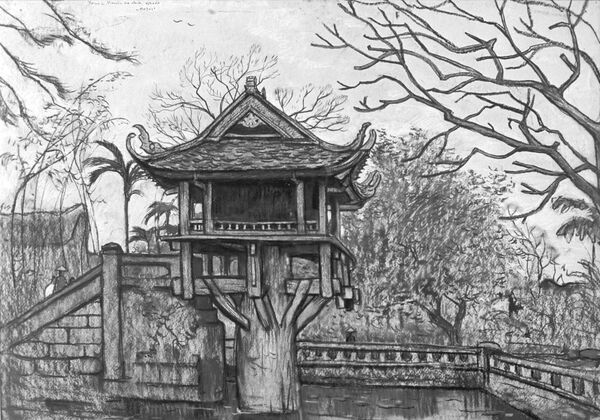 Phiên bản tranh của họa sĩ Ilya Glazunov Chùa Hoa Sen. Từ loạt tác phẩm chủ đề Ngày và đêm Việt Nam. - Sputnik Việt Nam