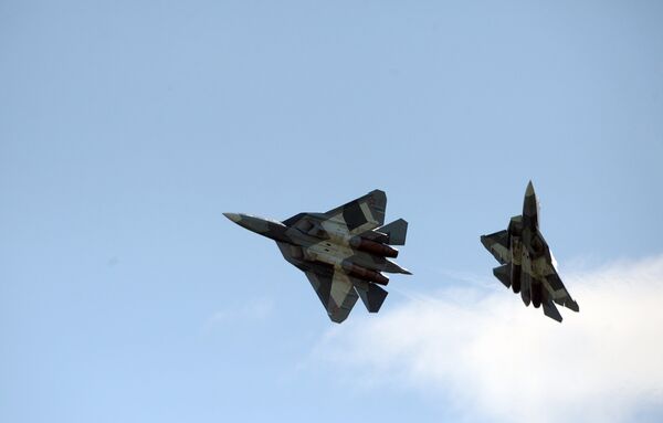 Lễ khai mạc chính thức triển lãm MAKS-2017: T-50 Lễ khai mạc chính thức triển lãm MAKS-2017: T-50 - Sputnik Việt Nam