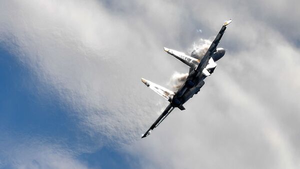 Tiêm kích mặt trận đa năng MiG-35 trong chuyến bay trình diễn tại Triển lãm-Hội chợ MAKS-2017 ở ngoại ô Matxcơva.  - Sputnik Việt Nam