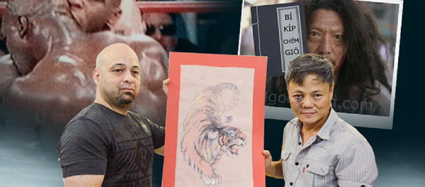 Flores tặng võ sư Châu và võ sư Linh bức tranh con hổ - Sputnik Việt Nam