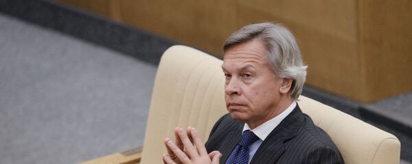 Председатель комитета Государственной Думы РФ по международным делам Алексей Пушков на пленарном заседании Госдумы Председатель комитета Государственной Думы РФ по международным делам Алексей Пушков на пленарном заседании Госдумы - Sputnik Việt Nam