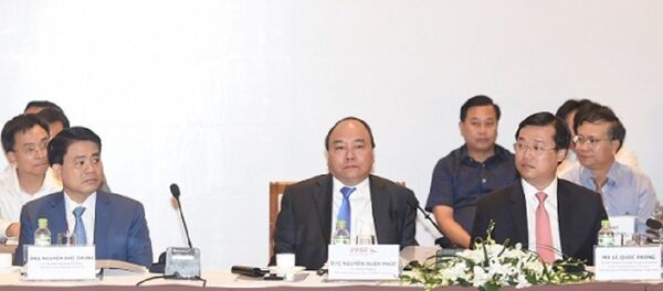 Thủ tướng Chính phủ Nguyễn Xuân Phúc phát biểu tại Diễn đàn Kinh tế tư nhân Việt Nam sáng 31.7 - Sputnik Việt Nam