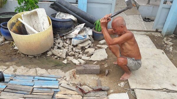 Mặc trời nắng gắt hay mưa dầm, cụ Nô luôn tìm việc để làm - Sputnik Việt Nam