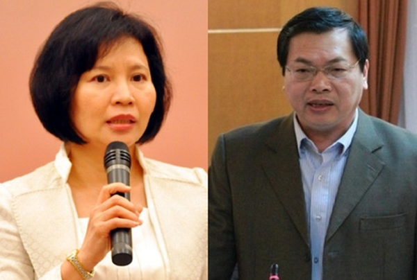 Thứ trưởng Hồ Thị Kim Thoa và ông Vũ Huy Hoàng. Thứ trưởng Hồ Thị Kim Thoa và ông Vũ Huy Hoàng. - Sputnik Việt Nam