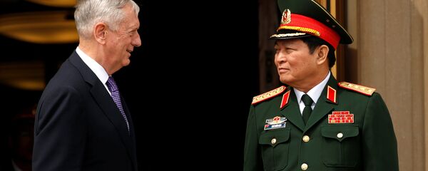Đại tướng Ngô Xuân Lịch và Bộ trưởng Quốc phòng Mỹ James Mattis - Sputnik Việt Nam