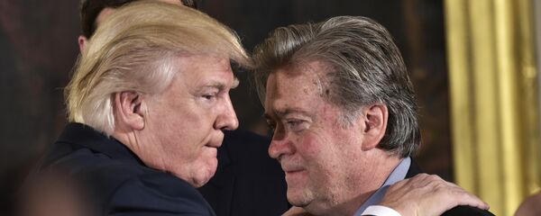 Tổng thống Donald Trump với ông về các vấn đề chiến lược là Stephen Bannon - Sputnik Việt Nam