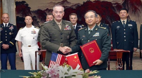 Ngày 15/8/2017, Chủ tịch Hội đồng Tham mưu trưởng Liên quân Mỹ tướng Joseph Dunford tiến hành hội đàm với Tham mưu trưởng Bộ Tham mưu liên hợp Quân ủy Trung ương Trung Quốc, tướng Phòng Phong Huy. Hai bên đạt được thỏa thuận về cơ chế đối thoại mới. - Sputnik Việt Nam