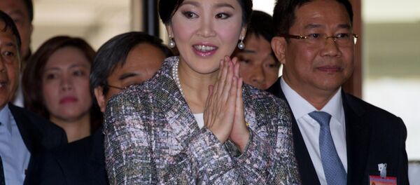 Thailand's former Prime Minister Yingluck Shinawatra arrives at parliament in Bangkok, Thailand Thursday, Jan. 22, 2015 - Sputnik Việt Nam