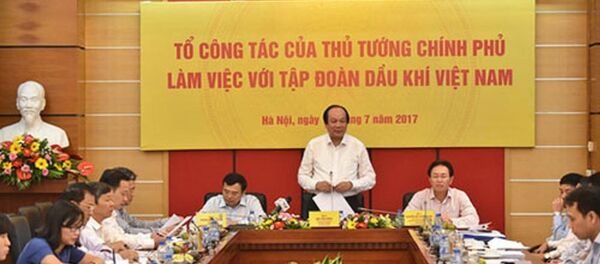 Tổ Công tác của Thủ tướng Chính phủ làm việc với Tập đoàn Dầu khí Việt Nam Tổ Công tác của Thủ tướng Chính phủ làm việc với Tập đoàn Dầu khí Việt Nam - Sputnik Việt Nam