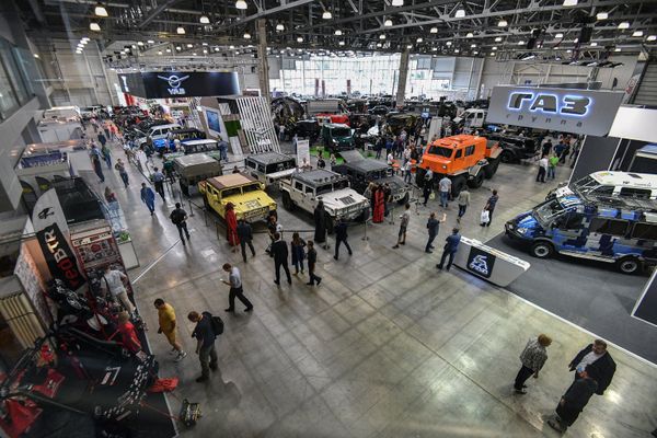 Triển lãm xe off-road trong gian hàng của Trung tâm Triển lãm Crocus-Expo - Sputnik Việt Nam