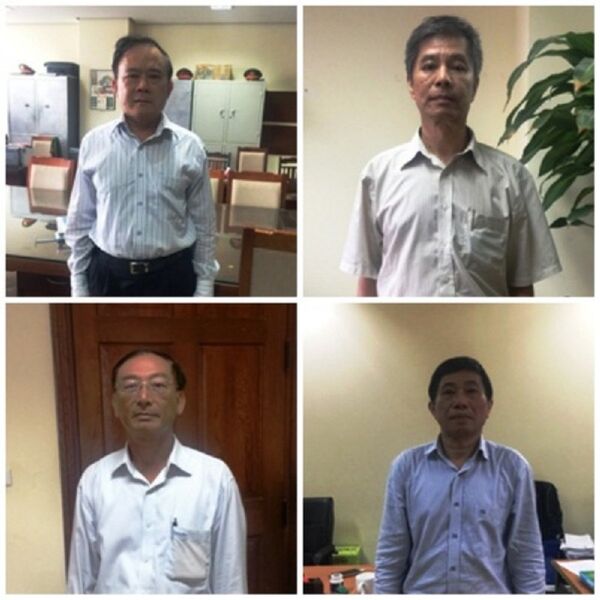 Nhóm đối tượng gồm : Nguyễn Thanh Liêm - Vũ Khánh Trường - Nguyễn Xuân Thắng - Ninh Văn Quỳnh. (từ trái qua). - Sputnik Việt Nam