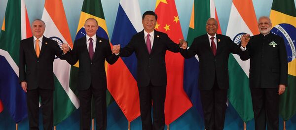 Các nhà lãnh đạo BRICS tại Hội nghị thượng đỉnh lần thứ 9 của nhóm BRICS - Sputnik Việt Nam