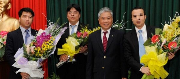 Ông Đặng Thanh Bình (thứ 3 từ trái qua) khi còn đương chức - Sputnik Việt Nam