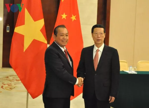 Phó Thủ tướng Trương Hòa Bình hội kiến ông Trương Cao Lệ, Ủy viên Thường vụ Bộ Chính trị, Phó Thủ tướng Quốc vụ viện nước CHND Trung Hoa. Phó Thủ tướng Trương Hòa Bình hội kiến ông Trương Cao Lệ, Ủy viên Thường vụ Bộ Chính trị, Phó Thủ tướng Quốc vụ viện nước CHND Trung Hoa. - Sputnik Việt Nam