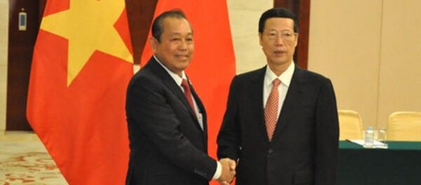 Phó Thủ tướng Trương Hòa Bình hội kiến ông Trương Cao Lệ, Ủy viên Thường vụ Bộ Chính trị, Phó Thủ tướng Quốc vụ viện nước CHND Trung Hoa. - Sputnik Việt Nam