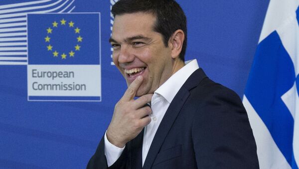 Thủ tướng Hy Lạp Alexis Tsipras tại hội nghị thượng đỉnh khẩn cấp ở Brussels - Sputnik Việt Nam