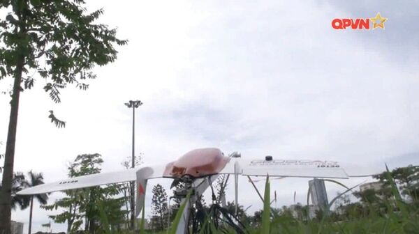 UAV GeoScan 101 số hiệu 10126 của Quân đội Việt Nam. Ảnh: Truyền hình Quốc phòng Việt Nam. - Sputnik Việt Nam