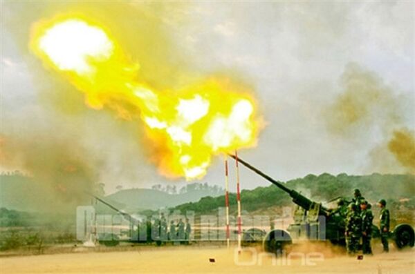 Pháo phòng không 57mm bắn đạn thật. - Sputnik Việt Nam