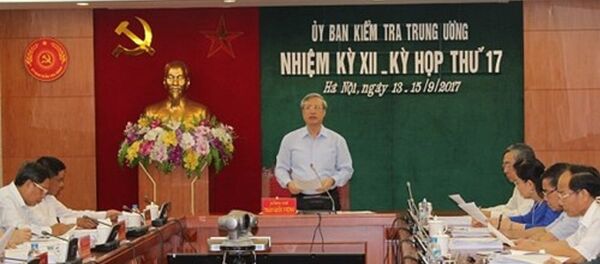 Kỳ họp 17 của ủy ban Kiểm tra Trung ương công bố nhiều nội dung quan trọng, trong đó có kết quả kiểm tra khi có dấu hiệu vi phạm đối với Ban Thường vụ Thành ủy Đà Nẵng và một số cá nhân. Kỳ họp 17 của ủy ban Kiểm tra Trung ương công bố nhiều nội dung quan trọng, trong đó có kết quả kiểm tra khi có dấu hiệu vi phạm đối với Ban Thường vụ Thành ủy Đà Nẵng và một số cá nhân. - Sputnik Việt Nam