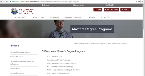 Website của trường nơi cấp bằng cho ông Nguyễn Xuân Anh - Sputnik Việt Nam