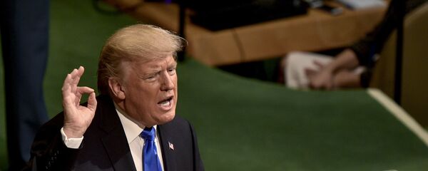Tổng thống Hoa Kỳ Donald Trump phát biểu tại cuộc họp Đại hội đồng LHQ ở New York Tổng thống Hoa Kỳ Donald Trump phát biểu tại cuộc họp Đại hội đồng LHQ ở New York - Sputnik Việt Nam