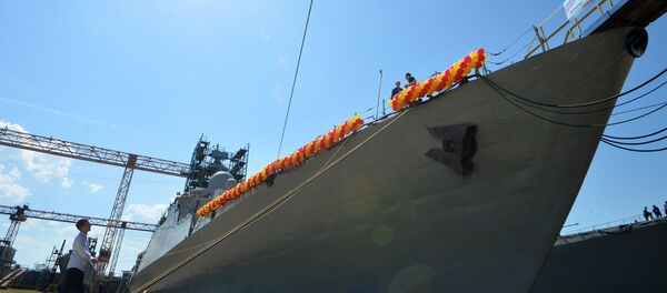 Hạ thủy tàu Gepard 3.9 xây dựng cho Hải quân Việt Nam - Sputnik Việt Nam