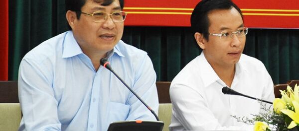 Chủ tịch UBND Đà Nẵng Huỳnh Đức Thơ và Bí thư Thành ủy Đà Nẵng Nguyễn Xuân Anh. - Sputnik Việt Nam