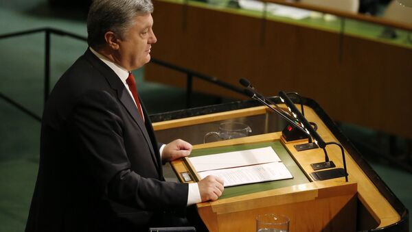 Президент Украины Петр Порошенко во время выступления в ООН - Sputnik Việt Nam