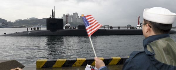 Tàu ngầm hạt nhân Michigan của Mỹ với tên lửa Tomahawk đã vào cảng Busan của Hàn Quốc. - Sputnik Việt Nam