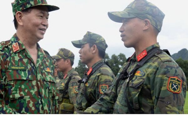 Chủ tịch nước Trần Đại Quang đã đến thăm, làm việc với Bộ Quốc phòng tại Trung tâm Huấn luyện Miếu Môn, Hà Nội. - Sputnik Việt Nam