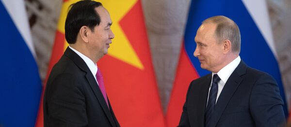 Cuộc hội đàm giữa hai nhà lãnh đạo Vladimir Putin và Trần Đại Quang trong điện Kremlin - Sputnik Việt Nam