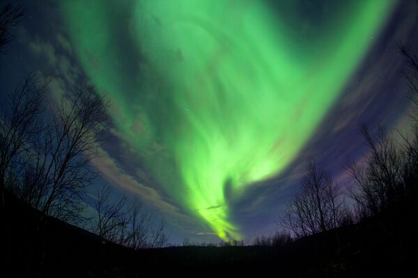 Hiện tượng cực quang ở ngoại ô thành phố Murmansk - Sputnik Việt Nam