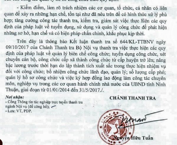 Kết quả thanh tra  - Sputnik Việt Nam