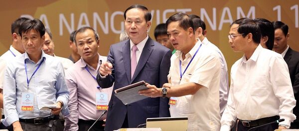Chủ tịch nước Trần Đại Quang dự Chương trình Tổng duyệt các hoạt động của Tuần lễ Cấp cao APEC 2017 - Sputnik Việt Nam
