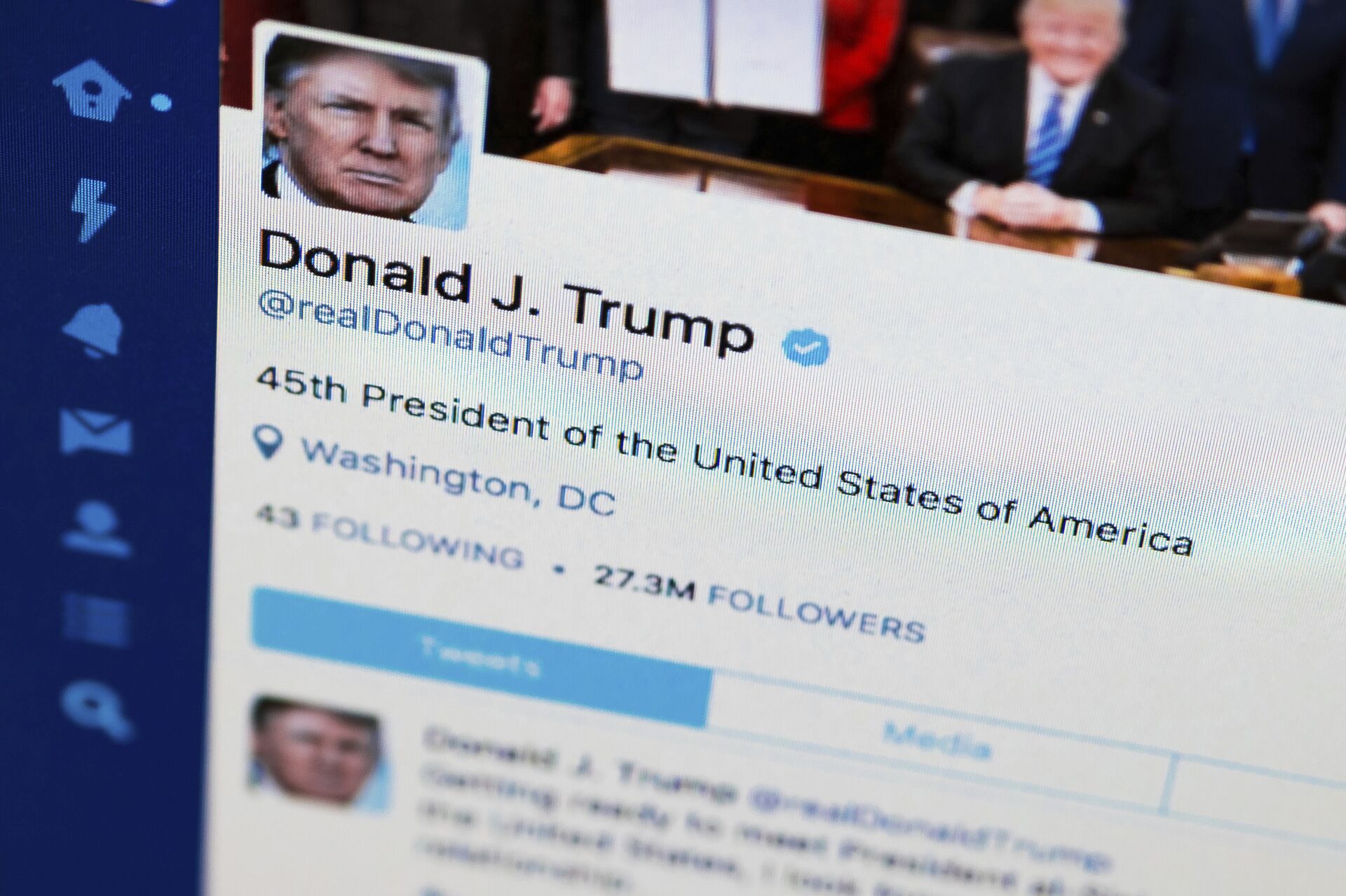 Trang Twitter của Trump - Sputnik Việt Nam, 1920, 18.01.2023