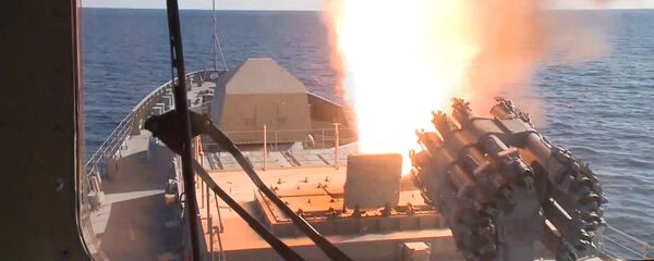 Hạ thủy tàu mang tên lửa “Kalibr” Hạ thủy tàu mang tên lửa “Kalibr” - Sputnik Việt Nam