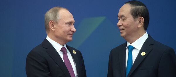 Tổng thống Nga Vladimir Putin và Chủ tịch Việt Nam Trần Đại Quang - Sputnik Việt Nam