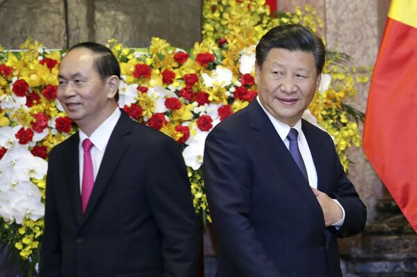 Chủ tịch Trung Quốc Tập Cận Bình và Chủ tịch nước Trần Đại Quang Chủ tịch Trung Quốc Tập Cận Bình và Chủ tịch nước Trần Đại Quang - Sputnik Việt Nam