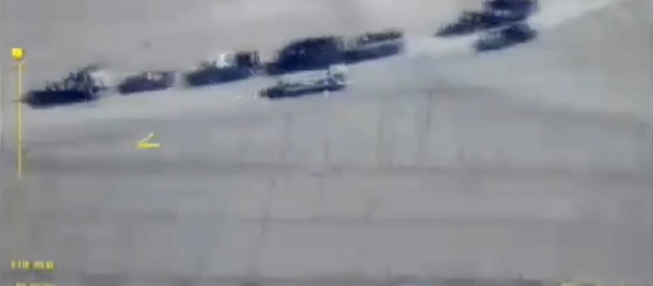 Bộ Quốc phòng Nga công bố ảnh gốc cảnh đoàn chiến binh IS đi về biên giới Syria và Iraq - Sputnik Việt Nam