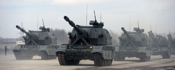 Pháo tự hành Koalitsiya-SV thuộc đơn vị cơ giới đóng quân tại Moskva Pháo tự hành Koalitsiya-SV thuộc đơn vị cơ giới đóng quân tại Moskva - Sputnik Việt Nam