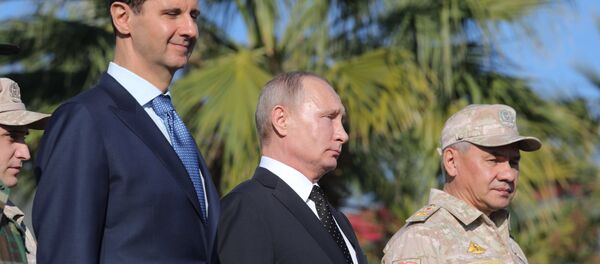 Tổng thống Syria Bashar Assad với Tổng thống Nga Vladimir Putin - Sputnik Việt Nam