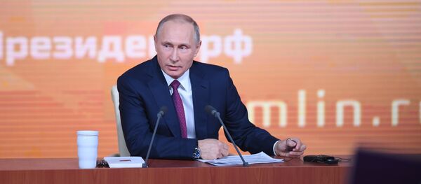 Ngày 14 tháng 12 năm 2017. Cuộc họp báo lớn thường niên của ông Vladimir Putin - Sputnik Việt Nam