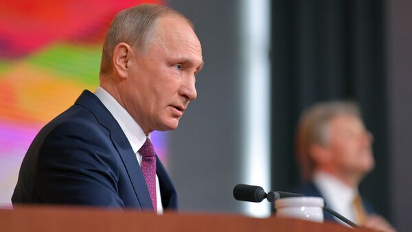 Ngày 14 tháng 12 năm 2017. Cuộc họp báo lớn thường niên của ông Vladimir Putin - Sputnik Việt Nam