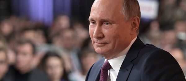 Ngày 14 tháng 12 năm 2017. Cuộc họp báo lớn thường niên của ông Vladimir Putin - Sputnik Việt Nam