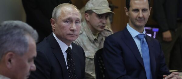 Tổng thống Syria Bashar Assad với Tổng thống Nga Vladimir Putin - Sputnik Việt Nam