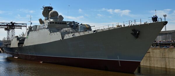 The floating-out ceremony at Zelenodolsk Shipyard for the Gepard 3.9 frigate built for Vietnam's Navy - Sputnik Việt Nam