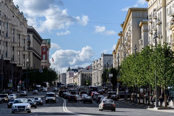 Phố Tverskaya ở Moskva (phố Gorky thời Liên Xô). Năm 2017 - Sputnik Việt Nam