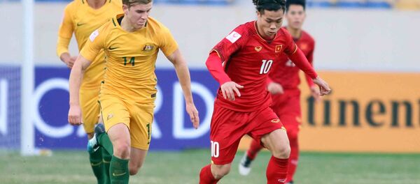 Quang Hải lập công, U.23 Việt Nam vượt qua Úc ở Trung Quốc - Sputnik Việt Nam