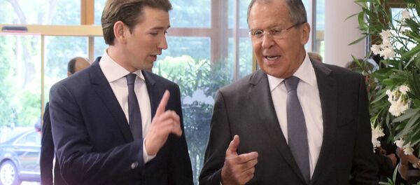 Sebastian Kurz với Sergei Lavrov - Sputnik Việt Nam