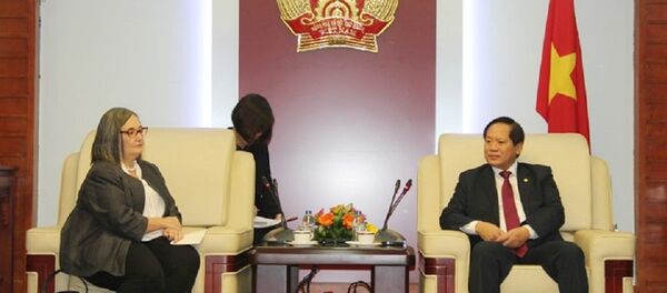 Bộ trưởng Bộ TT&TT Trương Minh Tuấn tiếp Bà Ann Lavin, Giám đốc Chính sách Công và Quan hệ Chính phủ, Google khu vực Châu Á – Thái Bình Dương - Sputnik Việt Nam